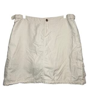 Horny Toad A-Line Skort Adjustable Flat Front Embroidered Detail Tan 8